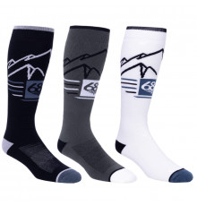 Термоноски 686 Mountain Scape Sock (3-pack) Black/White/Cypress