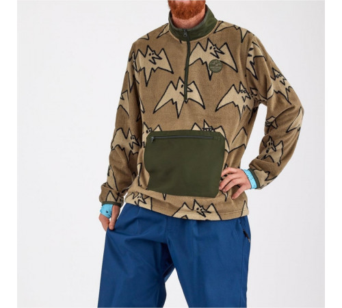 Толстовка AIRBLASTER FLEECE HALF ZIP 2025 TAN BIG TERRY