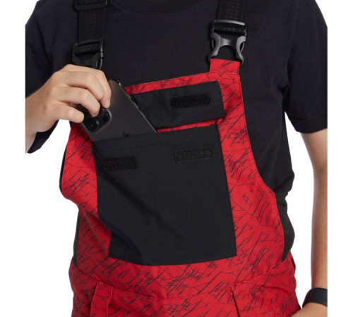 Детский полукомбинезон DC SHOES ROADBLOCK YOUTH BIB 2025 RED