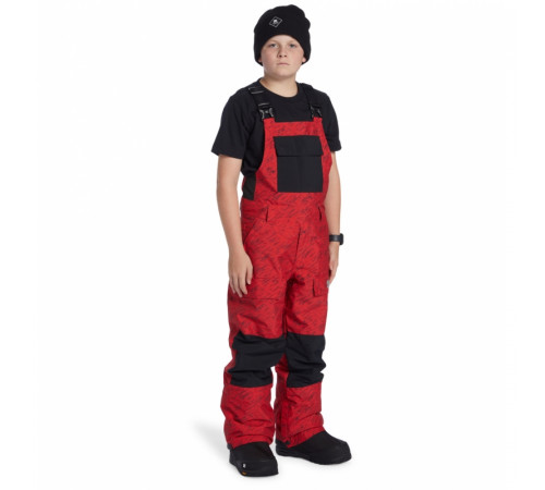 Детский полукомбинезон DC SHOES ROADBLOCK YOUTH BIB 2025 RED