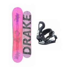 Женский сноуборд комплект DRAKE CHARM SMU 2022 PINK + DRAKE QUEEN