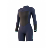 Женский гидрокостюм MYSTIC 2023 Brand Longarm Shorty 3/2mm Bzip Flatlock Night Blue