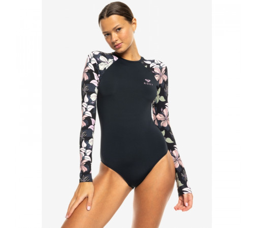 Женская лайкра (купальник) ROXY Sunny Floral Long Sleeves Swimsuit 2025 Floral Black