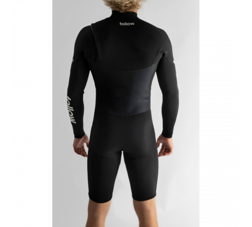 Мужской гидрокостюм FOLLOW 2023 ZIPPERLESS 2/2MM L/S SPRINGY BLACK