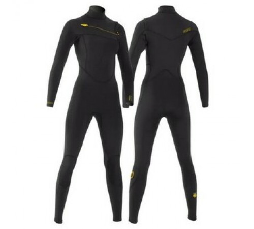 Гидрокостюм женский MDNS Puur Women Yulex 3/2 mm CZ Black/Yellow 2022