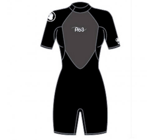 Женский гидрокостюм Body Glove 2015 Pro3 2/1MM Springsuit Shoty Black