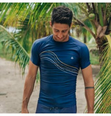 Лайкра для серфинга Saint Jacques Water Tee Waves Short Sleeve Loose Fit Blue 2023